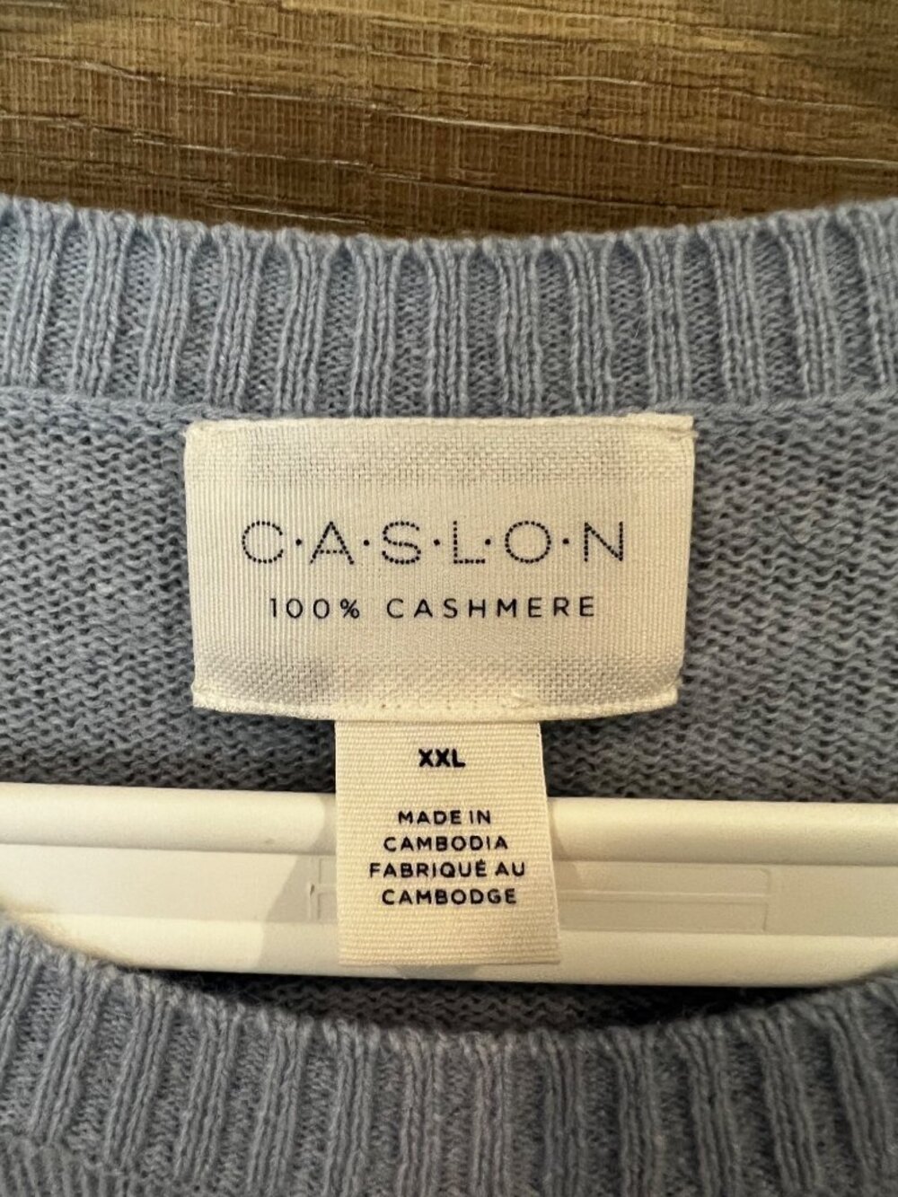 CASLON NORDSTROM LIGHT BLUE CASHMERE SWEATER SIZE XXL - Picture 3 of 6